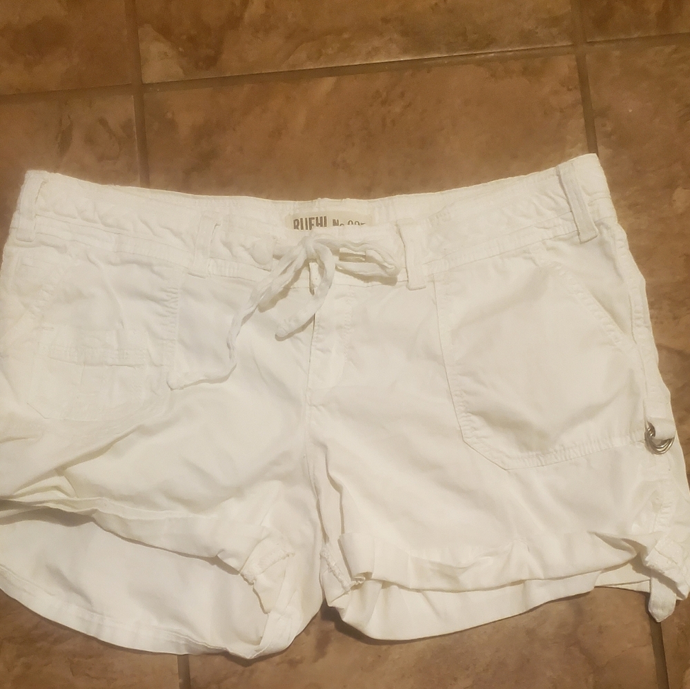 Ruehl No.925 Women's White Cargo Shorts Sz 8 Hipster